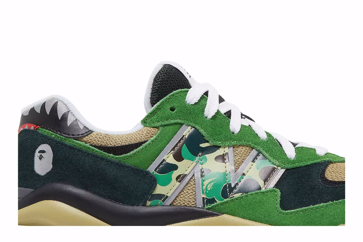 BAPE x New Balance 57/40 Green, view 3