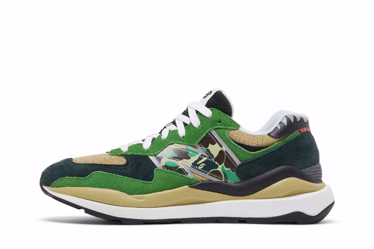 BAPE x New Balance 57/40 Green, view 4