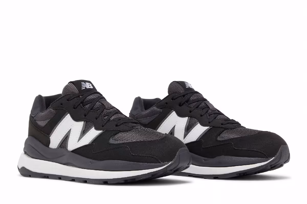 New Balance 57/40 Big Kid Black White, view 9