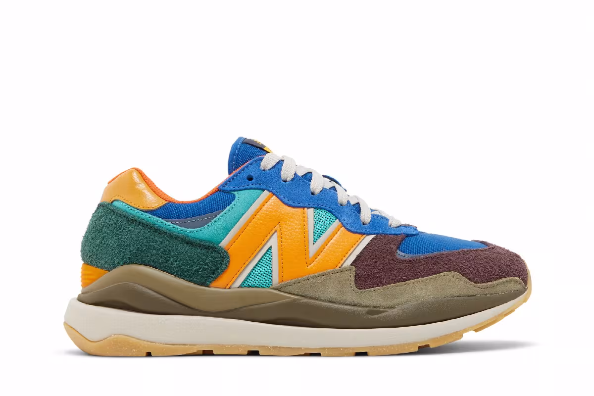 New Balance 57/40 Cobalt Marigold Dark Camo, view 2