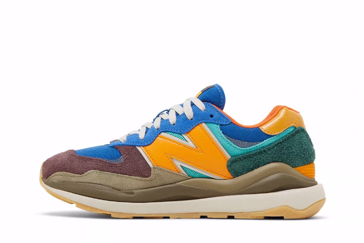 New Balance 57/40 Cobalt Marigold Dark Camo, view 4