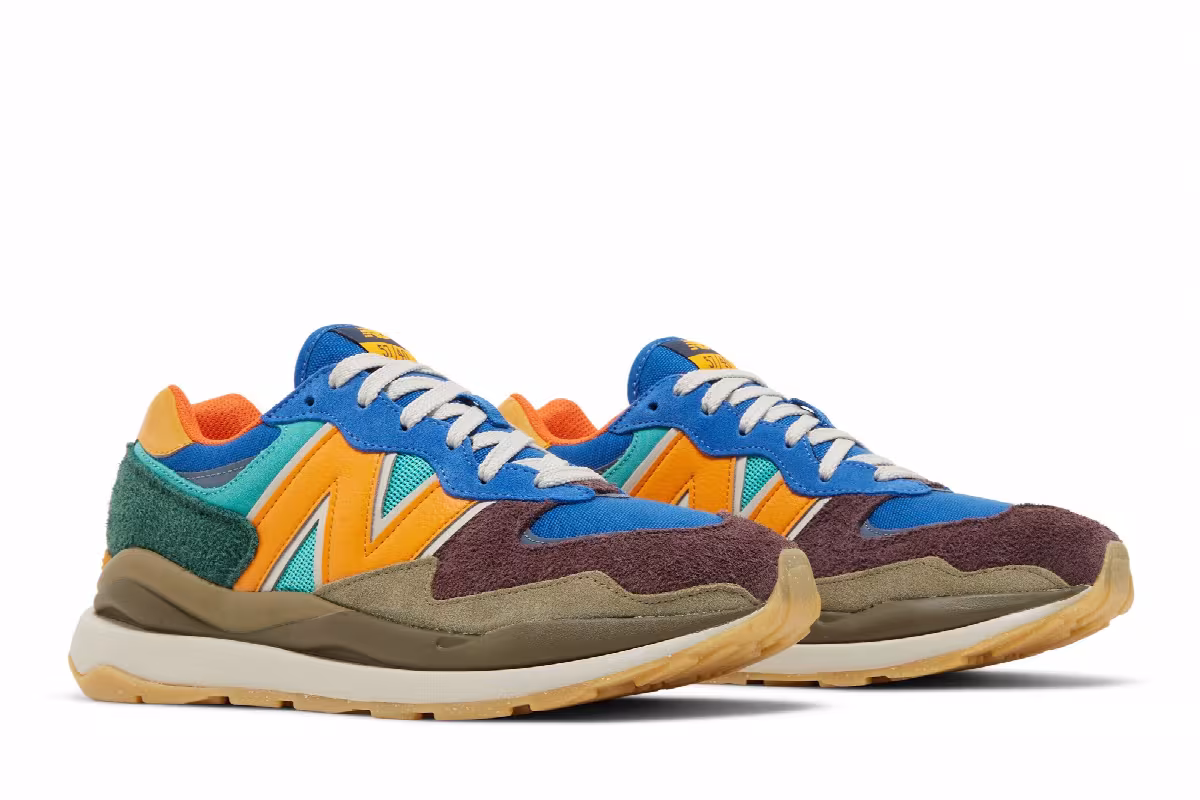 New Balance 57/40 Cobalt Marigold Dark Camo, view 9