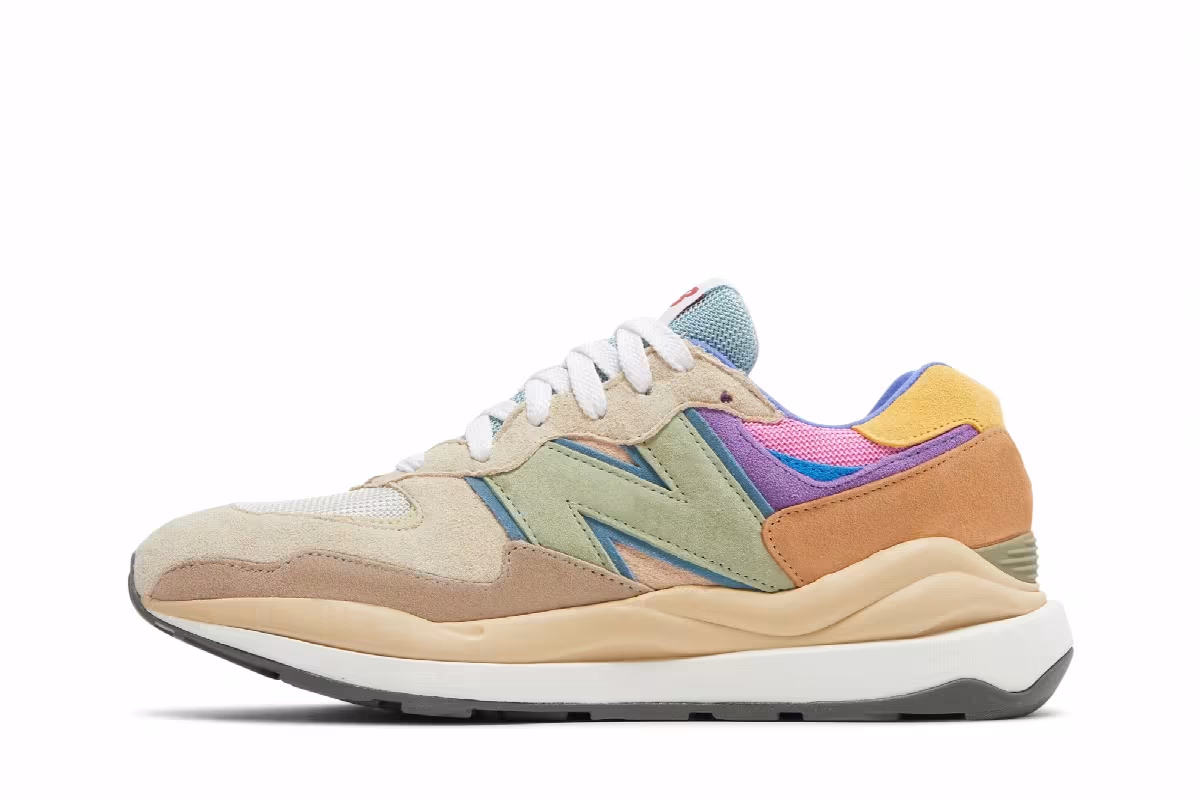 New Balance 57/40 Calm Taupe Vibrant Apricot, view 4