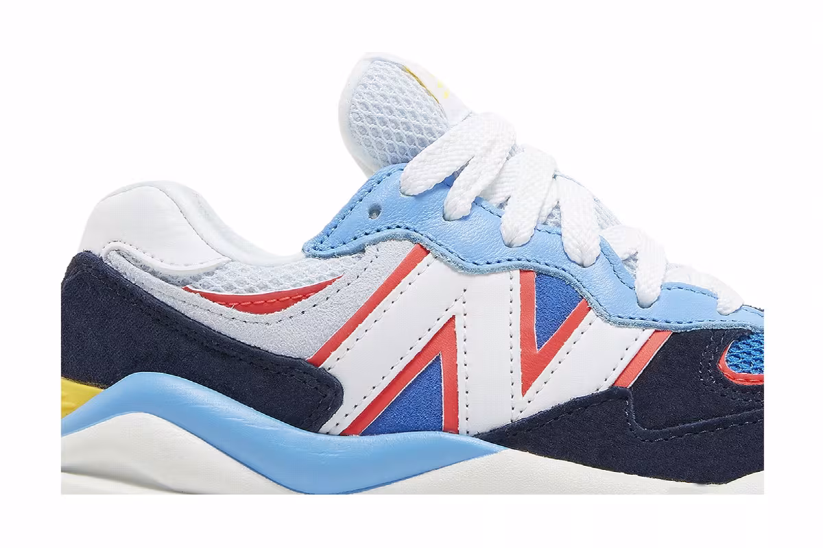 New Balance Women's 57/40 Natural Indigo Electric Red, view 3