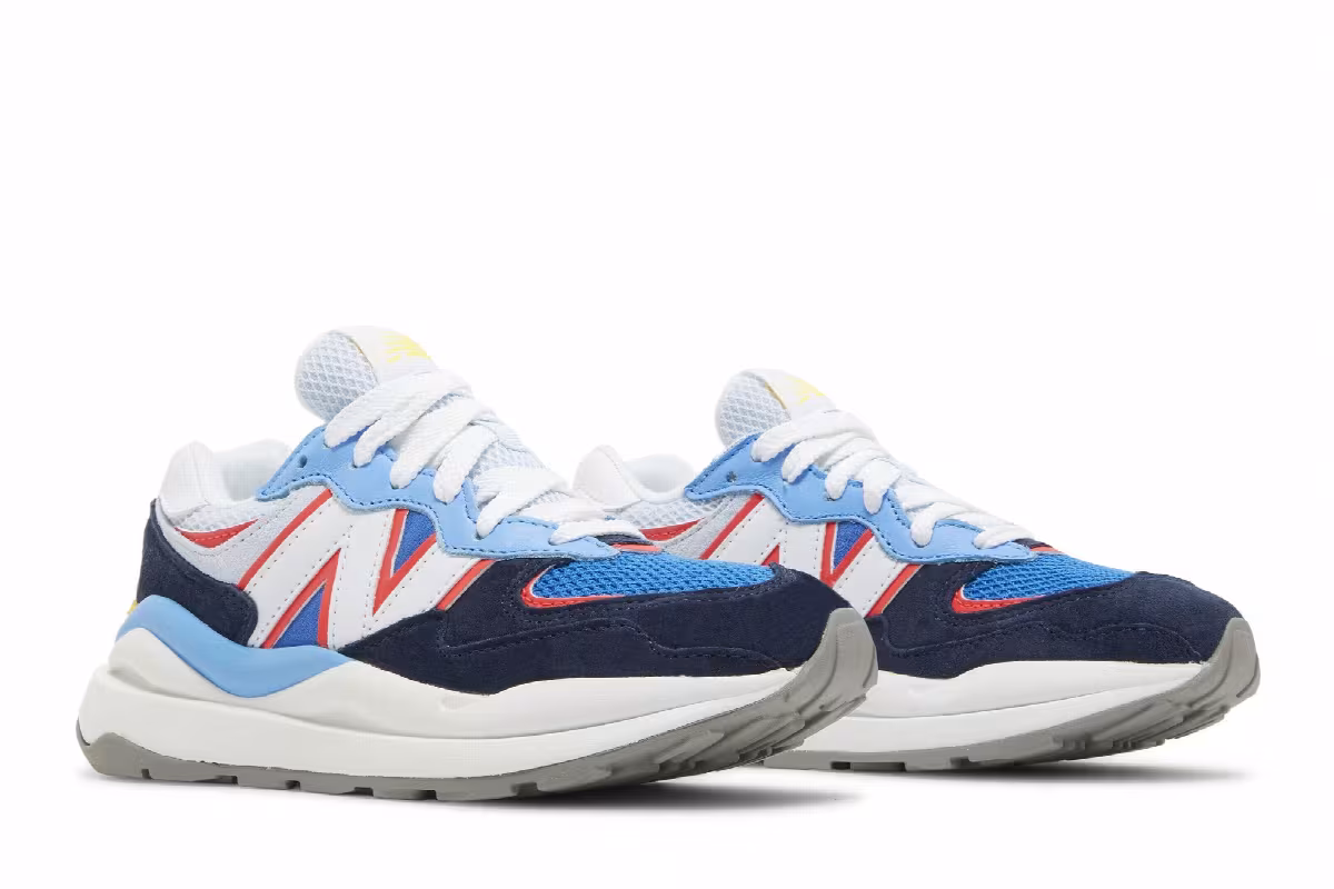 New Balance Women's 57/40 Natural Indigo Electric Red, view 9