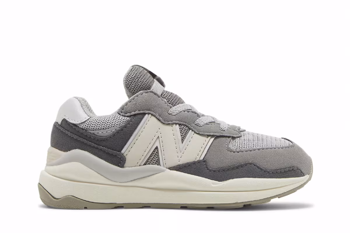 New Balance 57/40 Bungee Toddler Castlerock Moonbeam, view 2
