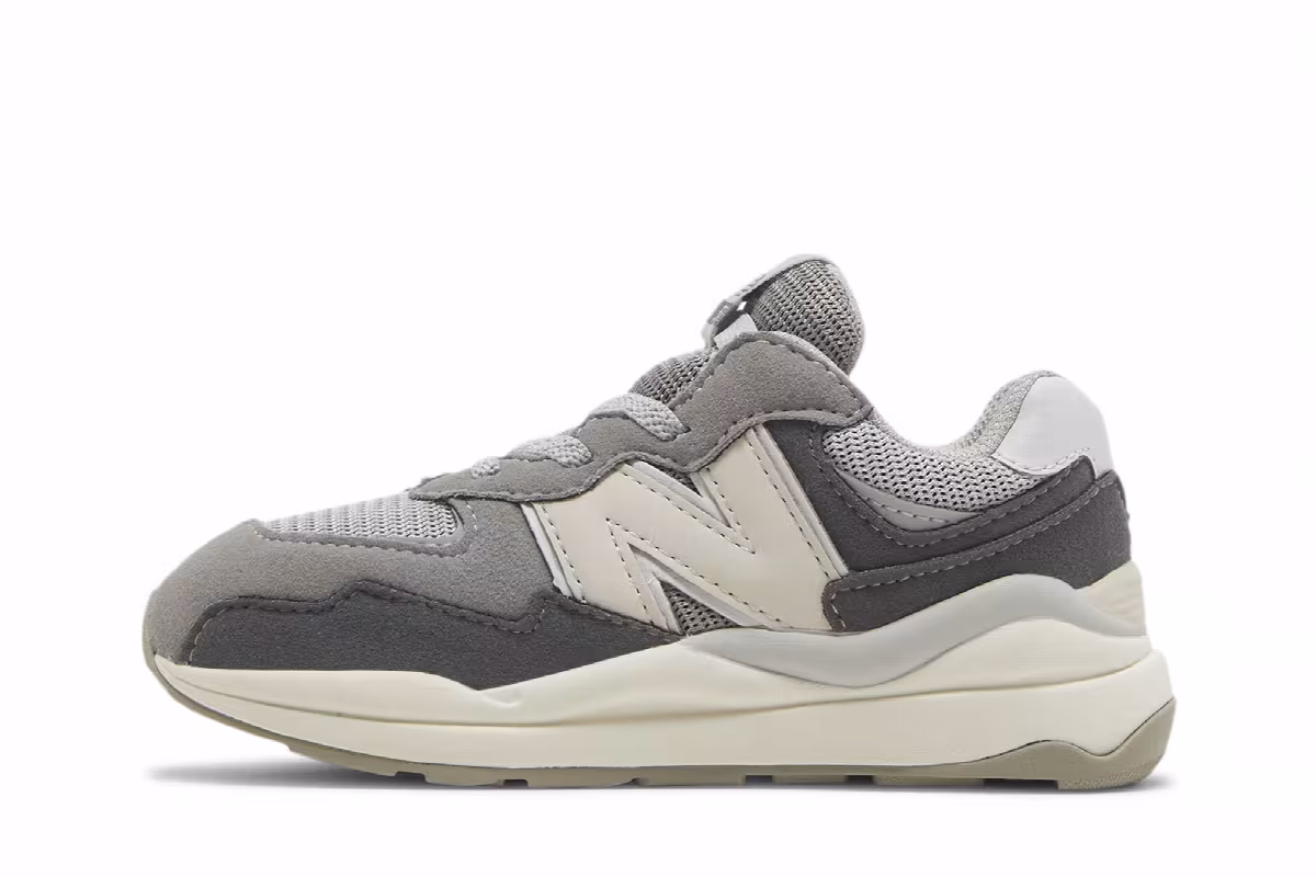 New Balance 57/40 Bungee Toddler Castlerock Moonbeam, view 4