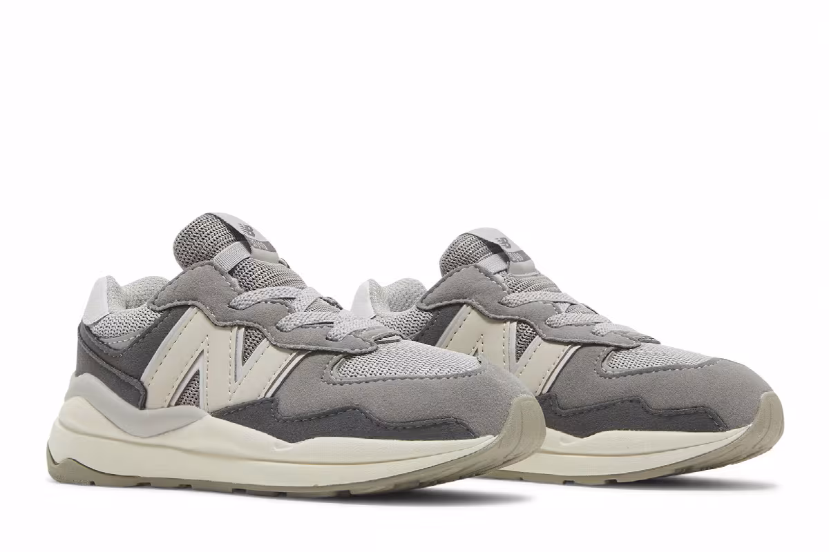 New Balance 57/40 Bungee Toddler Castlerock Moonbeam, view 9