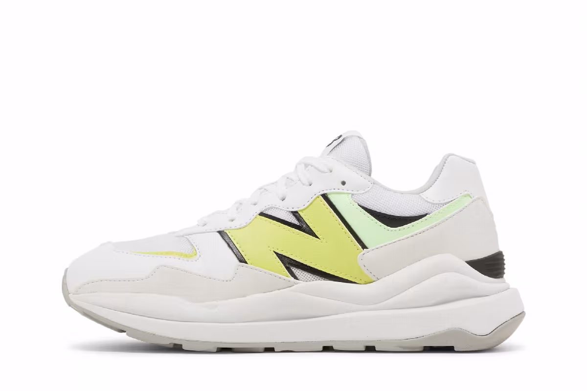 New Balance 57/40 Big Kid White Lemonade, view 4