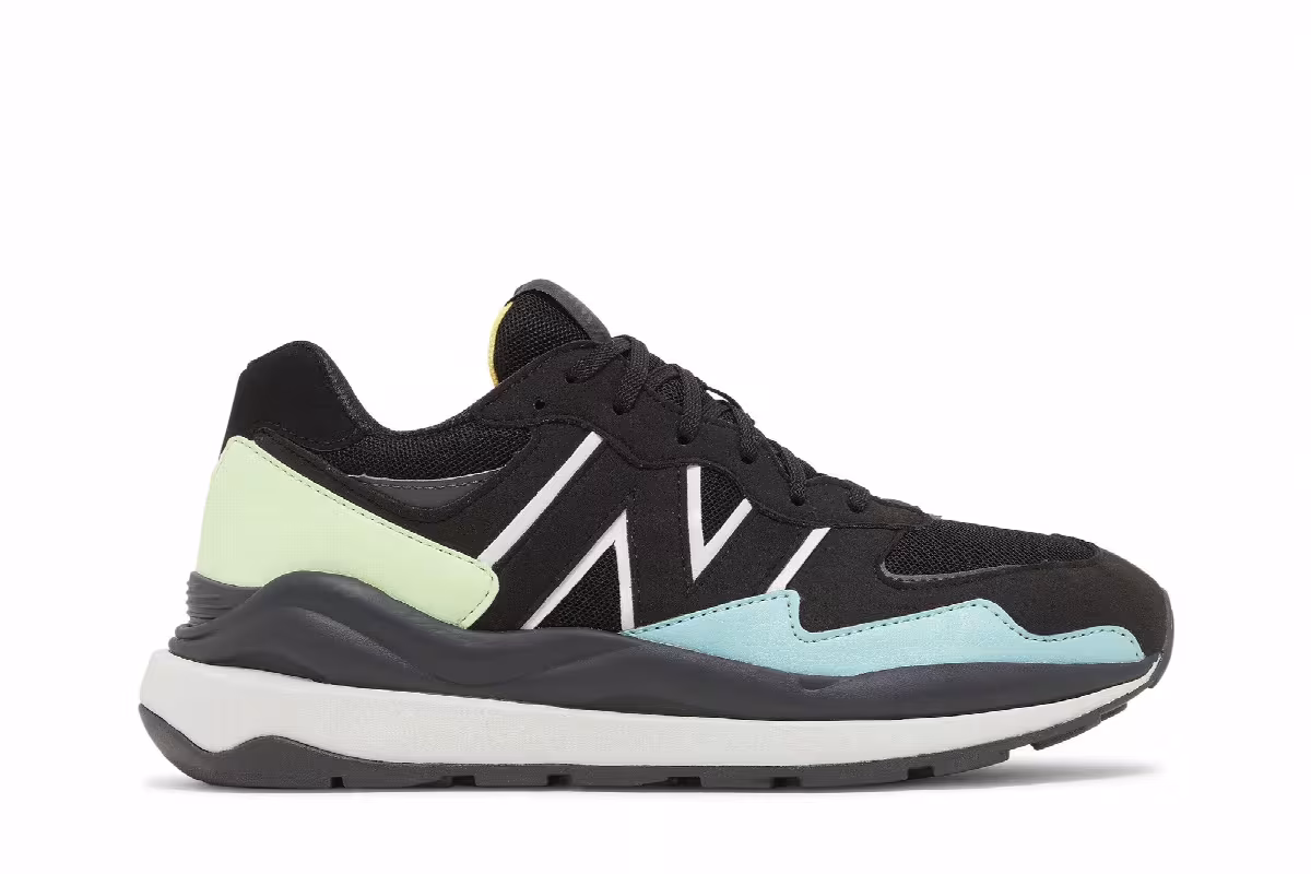New Balance 57/40 Big Kid Black Vibrant Spring Glow, view 2