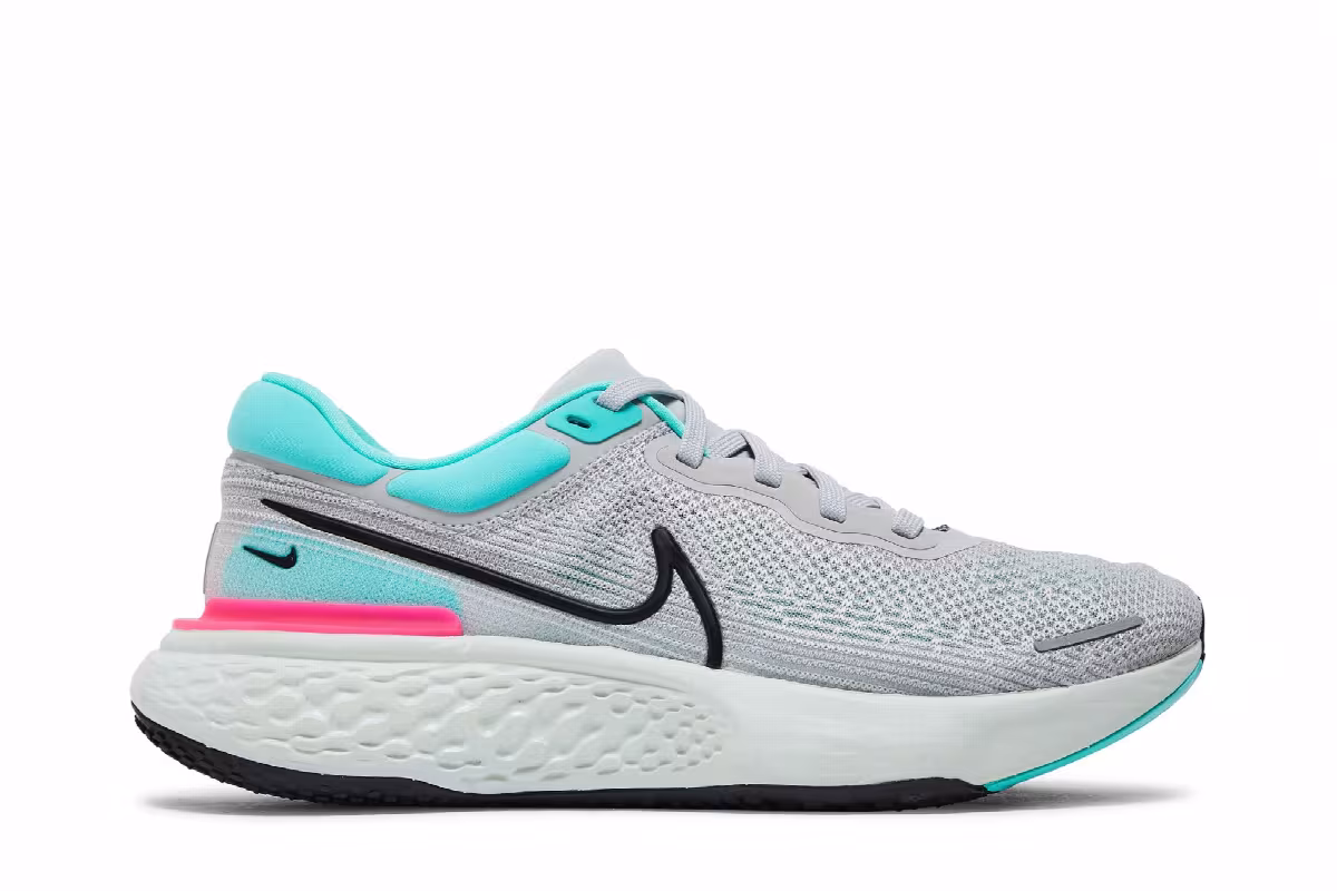 Nike ZoomX Invincible Run Flyknit Grey Fog Dynamic Turquoise, view 2