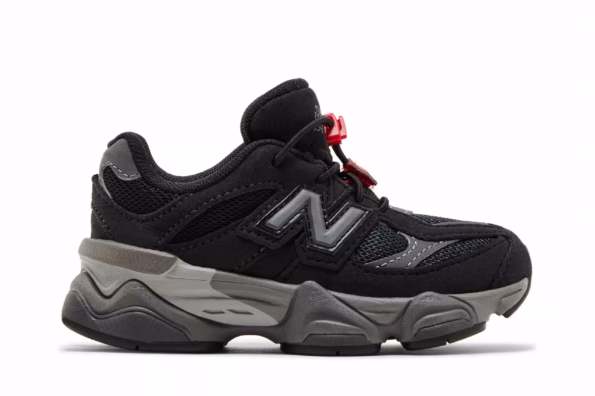 New Balance 9060 Toddler Black Castlerock, view 2