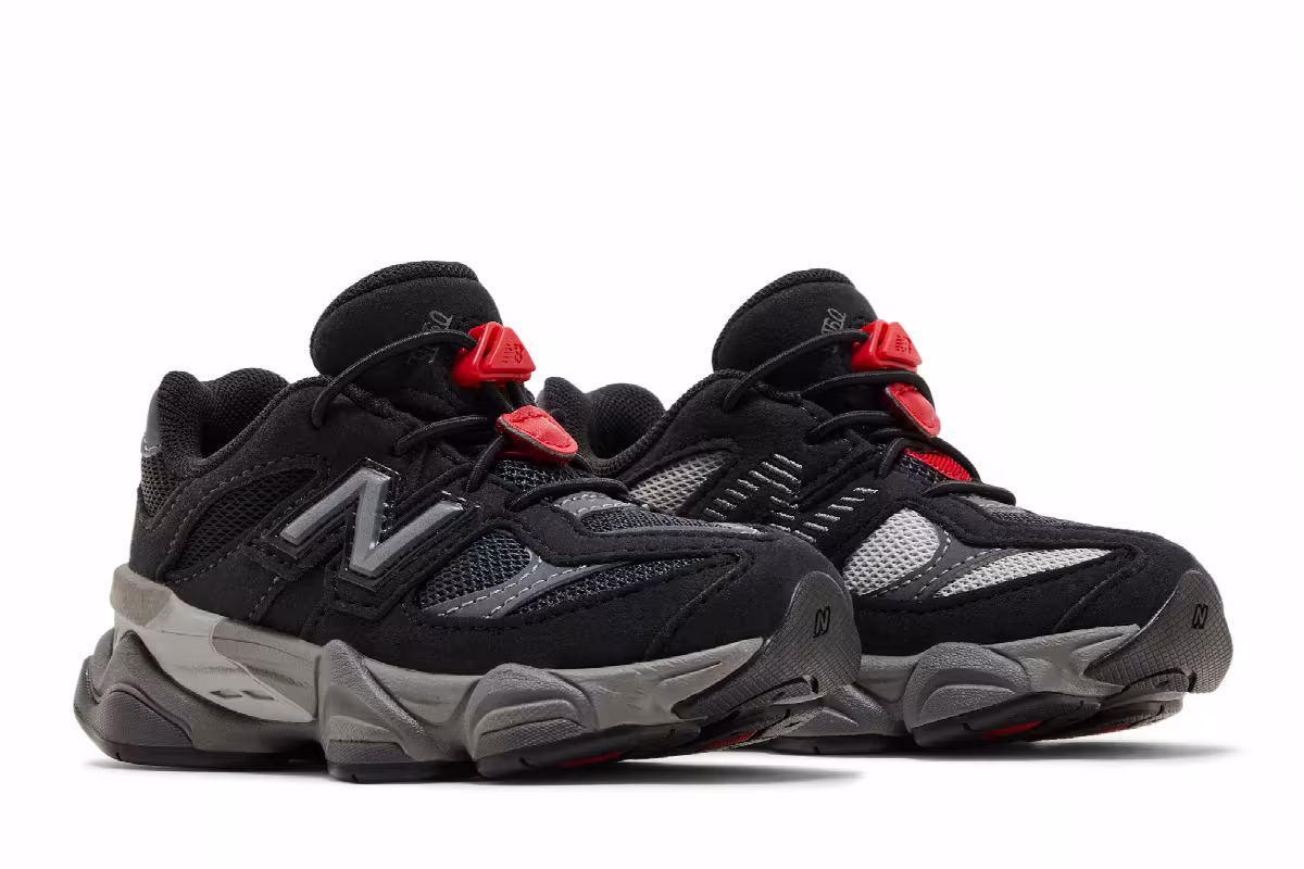 New Balance 9060 Toddler Black Castlerock, view 9