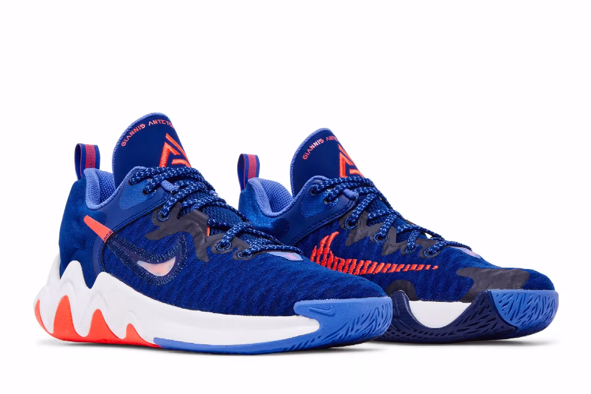 Nike Giannis Immortality GS Deep Royal Blue Crimson, view 9