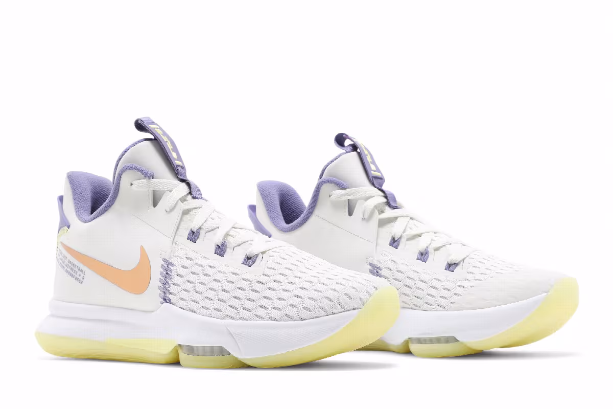 Nike LeBron Witness 5 Summit White Metallic Bronze, view 9