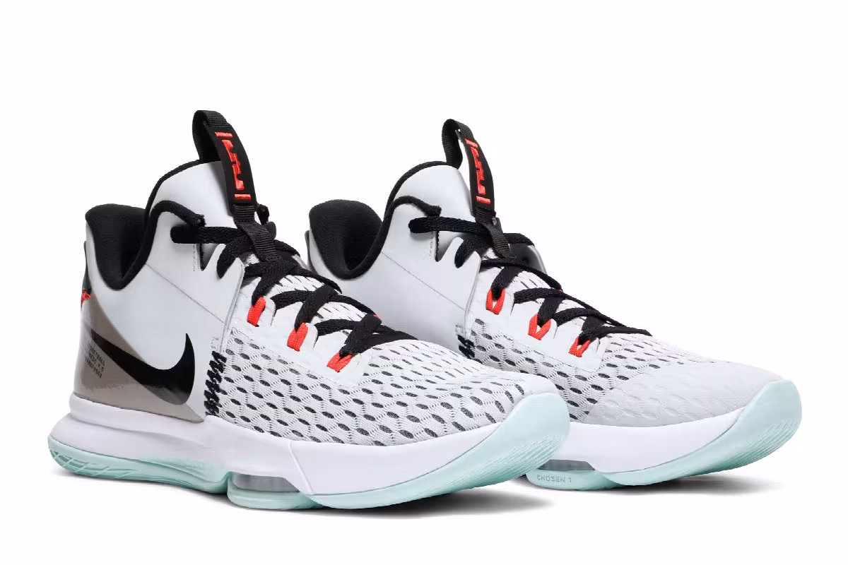Nike LeBron Witness 5 Pure Platinum Light Dew, view 9
