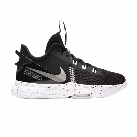Nike LeBron Witness 5 GS 'Black Metallic Silver'