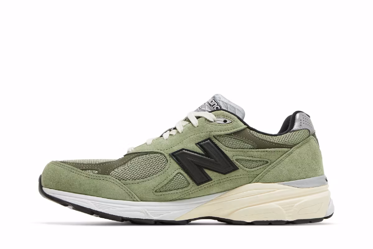 JJJJound x New Balance 990v3 Made in USA Olive, view 4