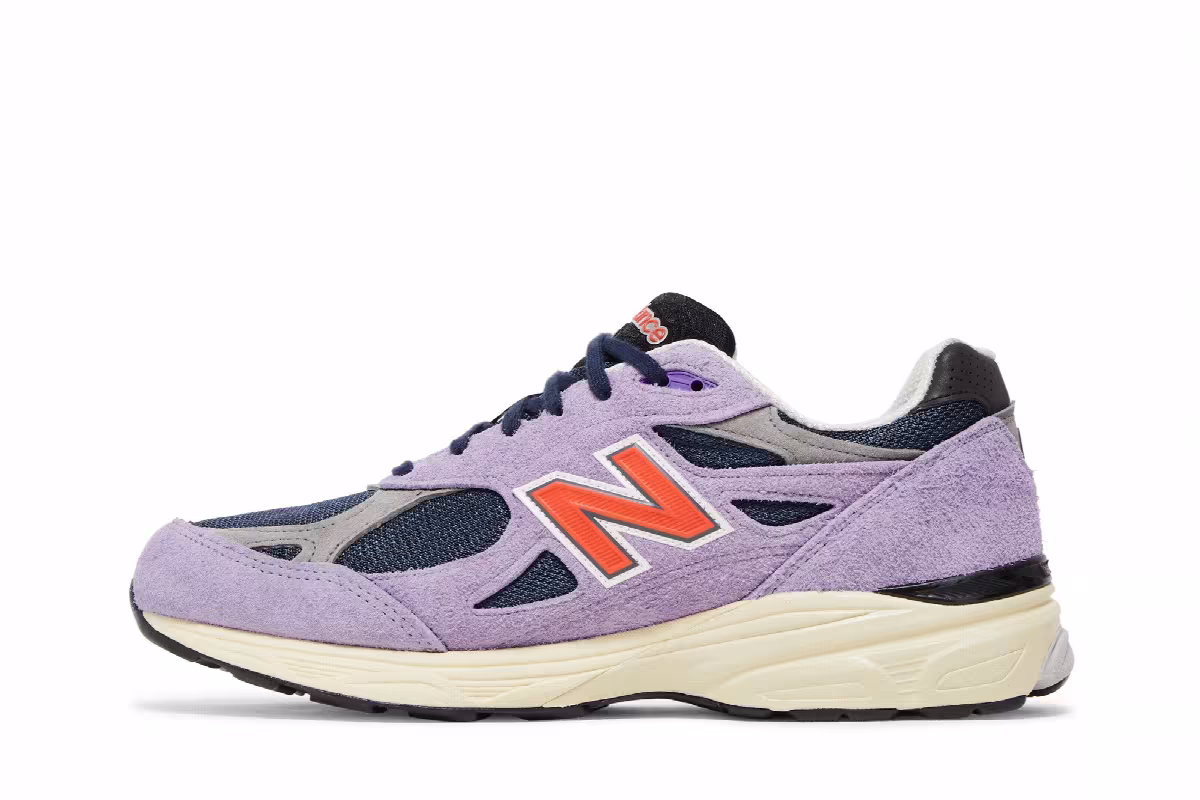 Teddy Santis x New Balance 990v3 Made in USA Raw Amethyst, view 4