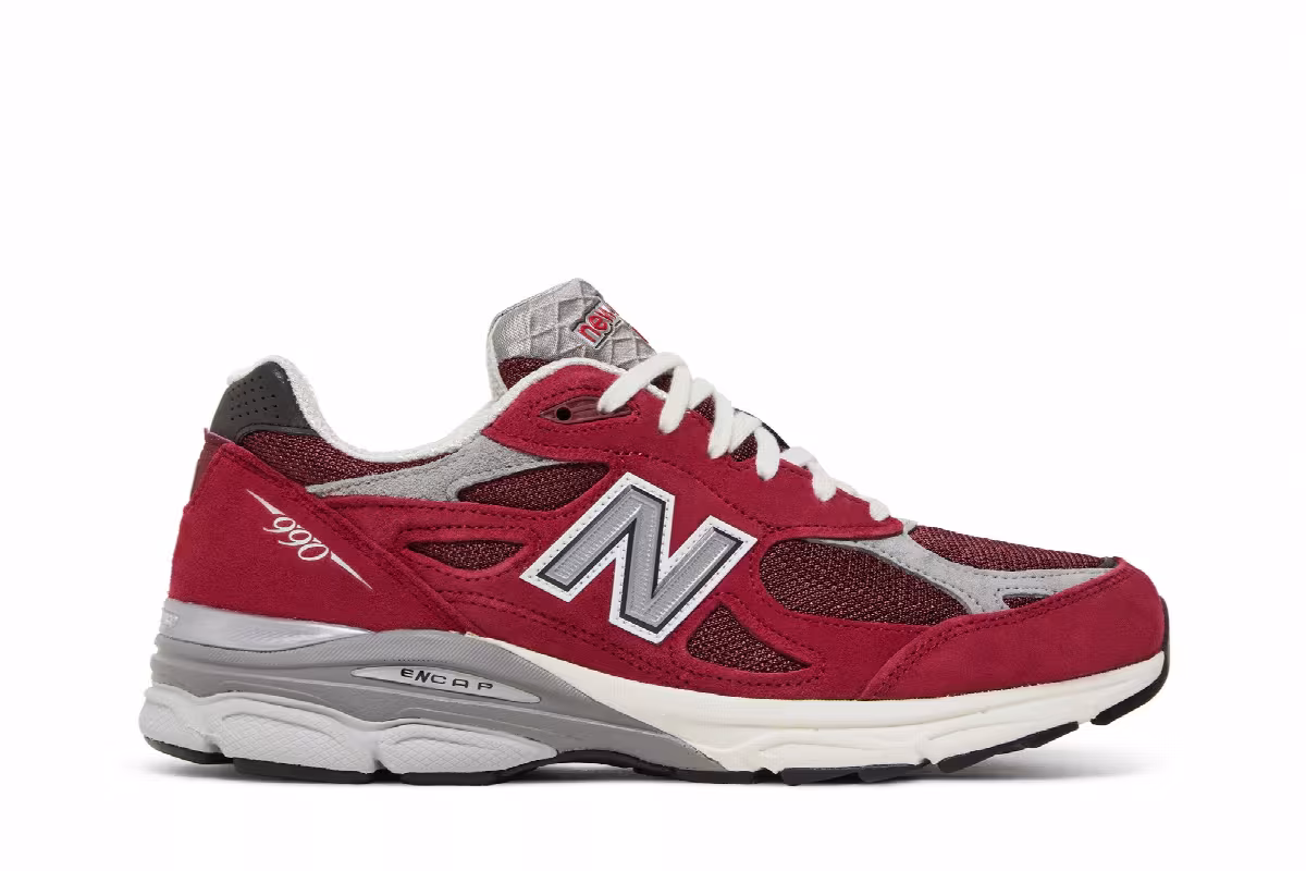 Teddy Santis x New Balance 990v3 Made in USA Scarlet Marblehead, view 2