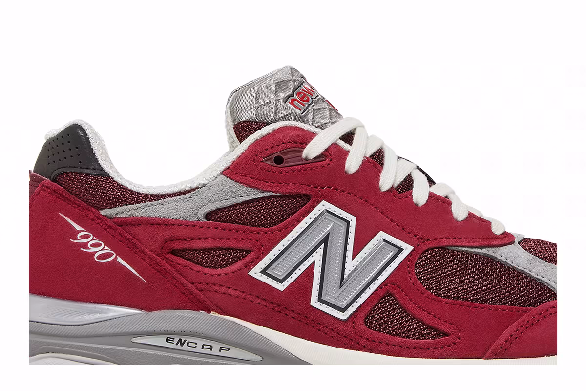 Teddy Santis x New Balance 990v3 Made in USA Scarlet Marblehead, view 3