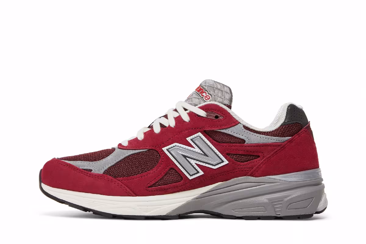 Teddy Santis x New Balance 990v3 Made in USA Scarlet Marblehead, view 4