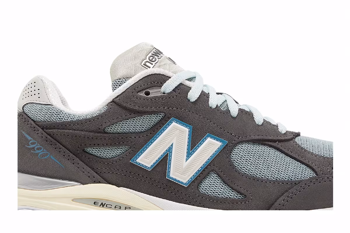 Kith x New Balance 990v3 Made in USA Steel Blue, view 3