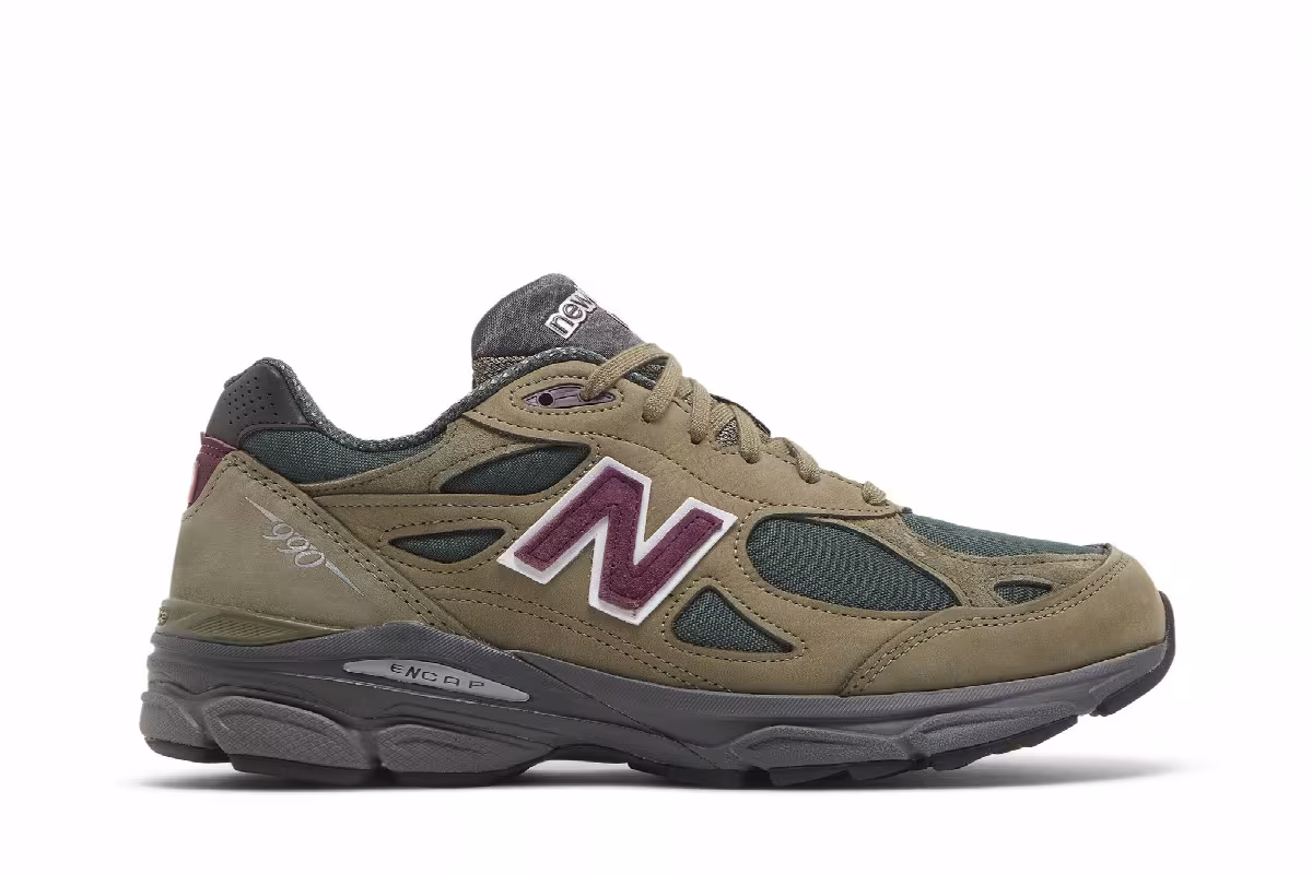 Teddy Santis x New Balance 990v3 Made in USA Green Purple, view 2