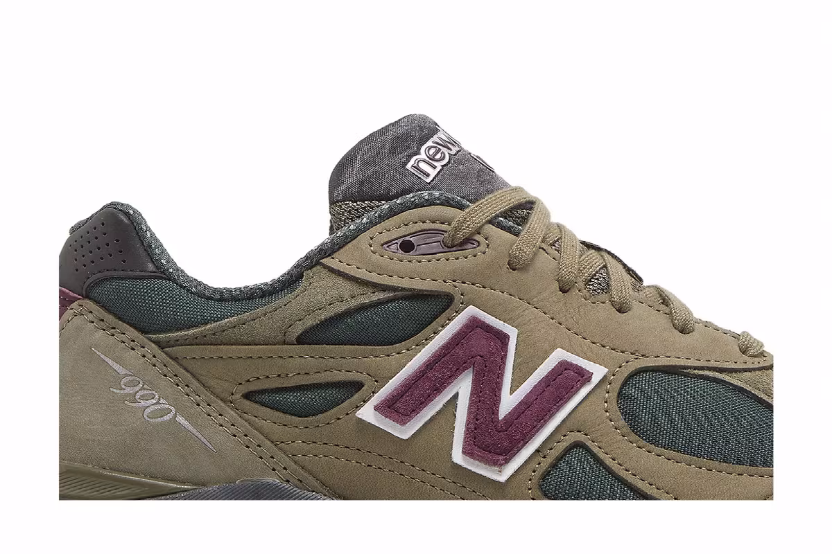 Teddy Santis x New Balance 990v3 Made in USA Green Purple, view 3