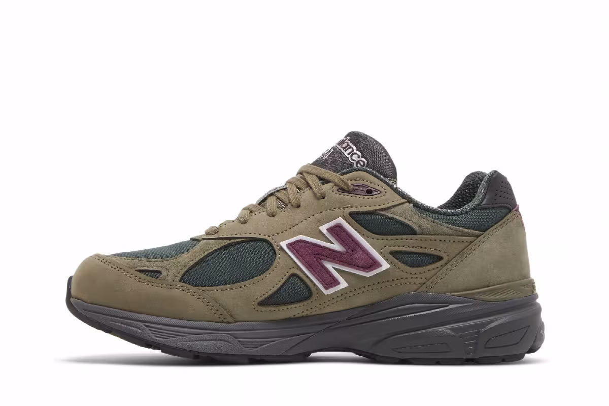 Teddy Santis x New Balance 990v3 Made in USA Green Purple, view 4