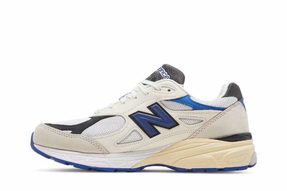 Teddy Santis x New Balance 990v3 Made in USA White Blue, view 4