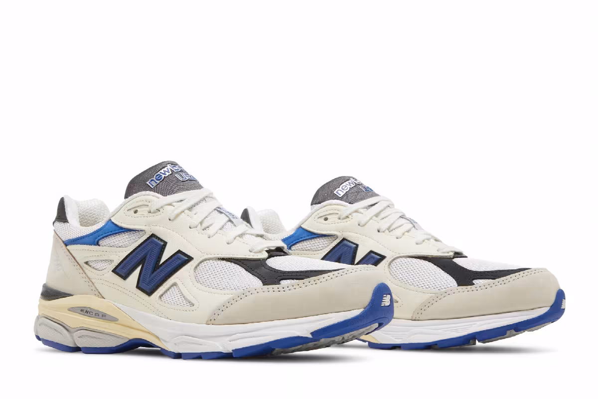 Teddy Santis x New Balance 990v3 Made in USA White Blue, view 9