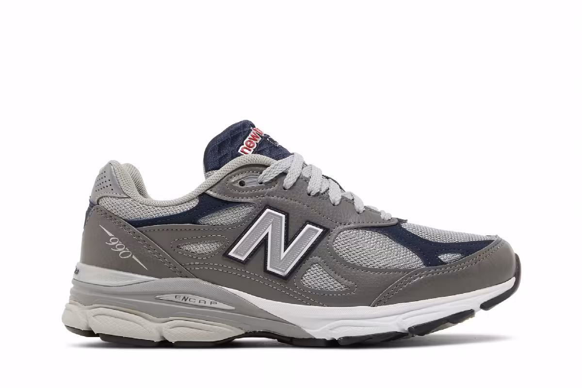 New Balance 990v3 Made in USA Elephant Grey, view 2
