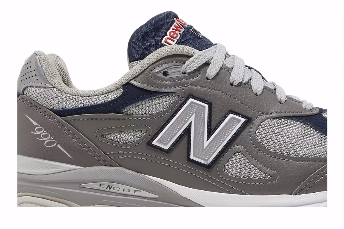 New Balance 990v3 Made in USA Elephant Grey, view 3