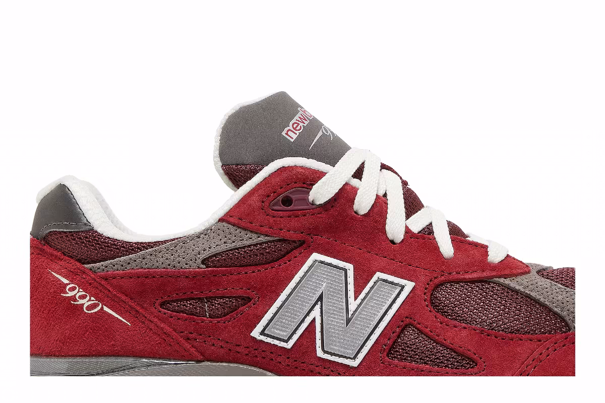 Teddy Santis x New Balance 990v3 Big Kid Scarlet Marblehead, view 3