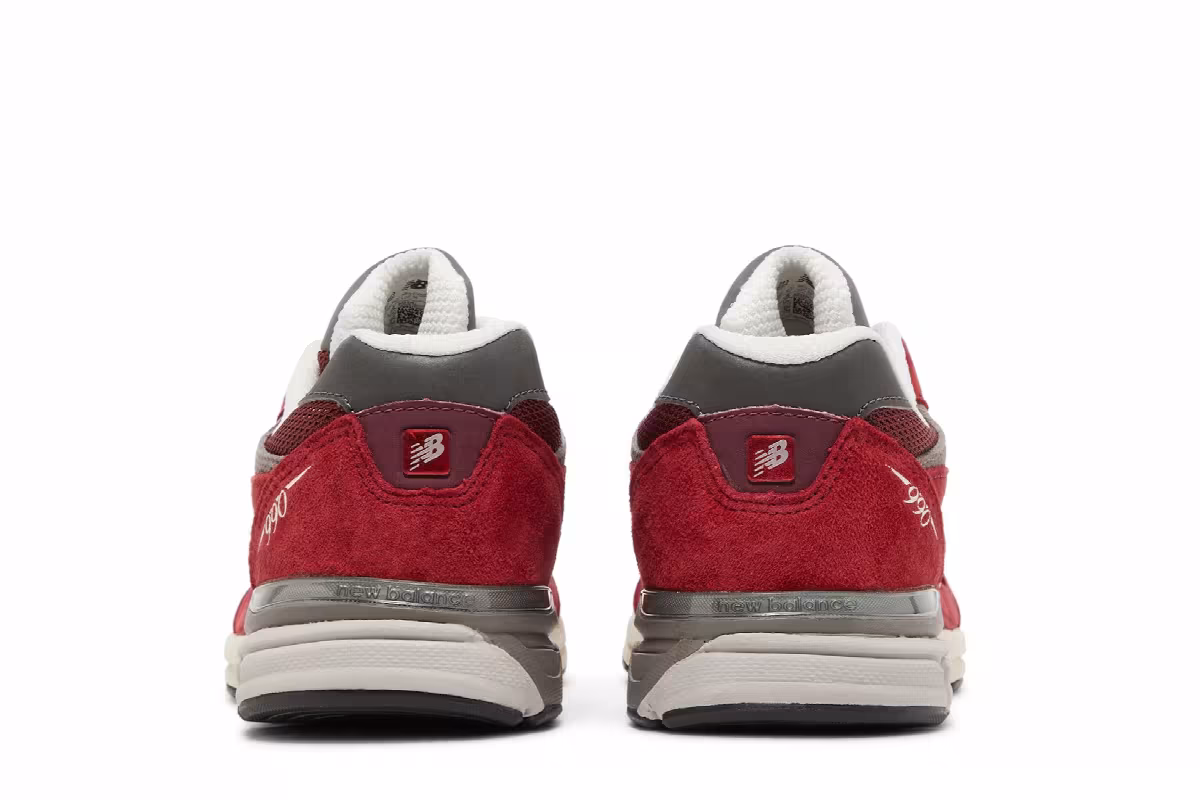 Teddy Santis x New Balance 990v3 Big Kid Scarlet Marblehead, view 7