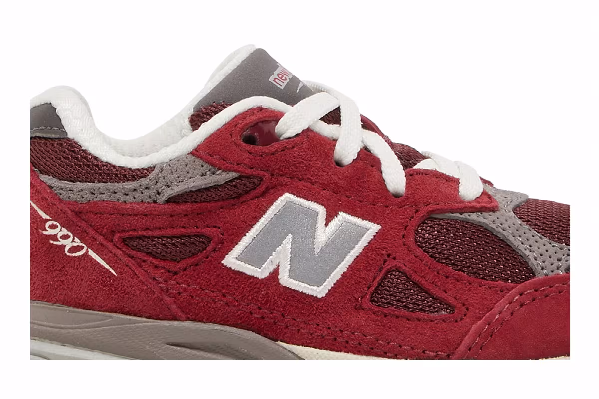 Teddy Santis x New Balance 990v3 Toddler Scarlet Marblehead, view 3