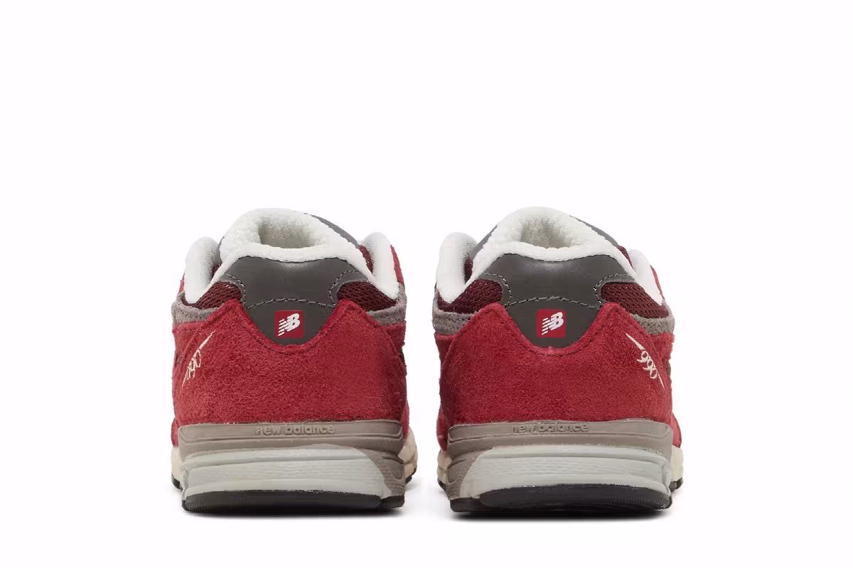 Teddy Santis x New Balance 990v3 Toddler Scarlet Marblehead, view 7