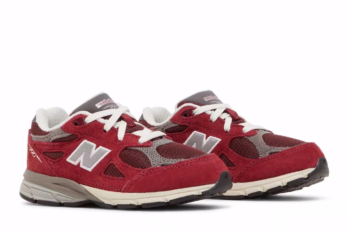 Teddy Santis x New Balance 990v3 Toddler Scarlet Marblehead, view 9