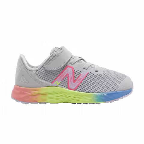 New Balance Fresh Foam Arishi v4 Bungee Lace Toddler Wide 'Light Aluminum Rainbow'
