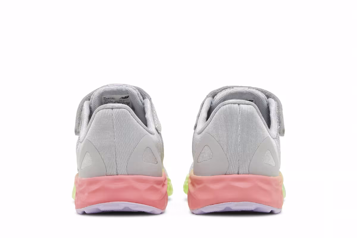 New Balance Fresh Foam Arishi v4 Bungee Lace Toddler Wide Light Aluminum Rainbow, view 7