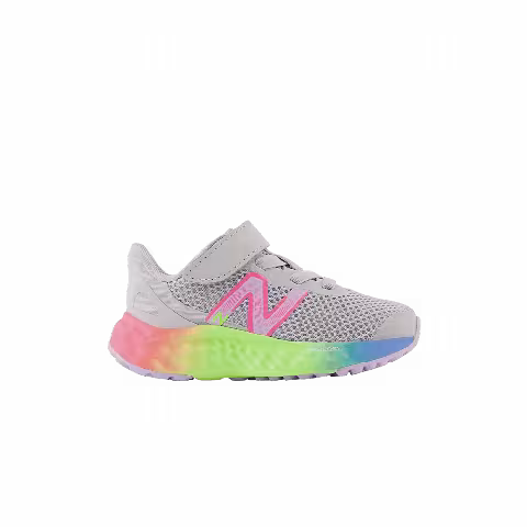 New Balance Fresh Foam Arishi v4 Bungee Lace Toddler 'Light Aluminum Rainbow'