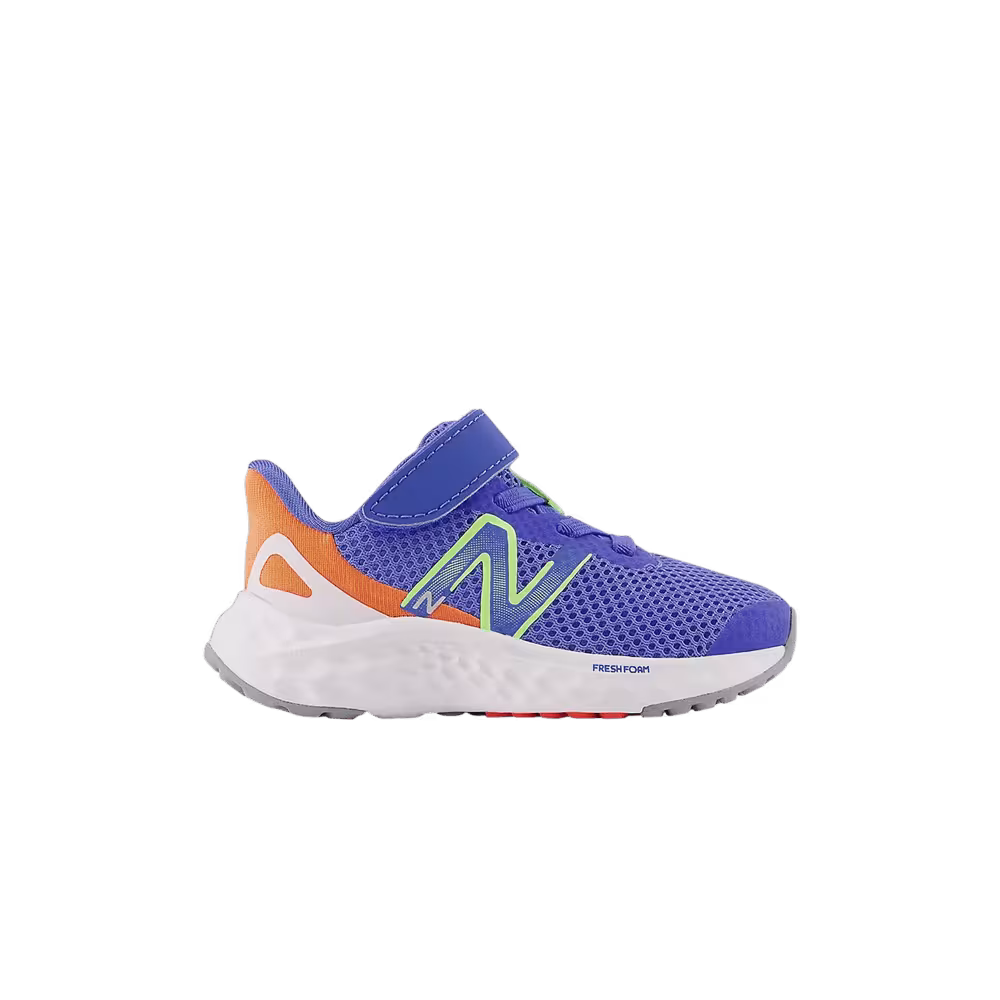 New Balance Fresh Foam Arishi v4 Bungee Lace Toddler Wide Bright Lapis Neon Dragonfly
