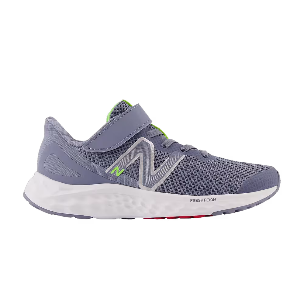 New Balance Fresh Foam Arishi v4 Bungee Lace Little Kid Arctic Grey Pixel Green