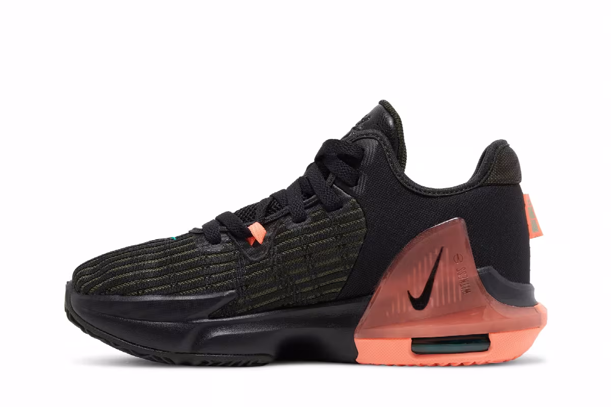 Nike LeBron Witness 6 GS Black Crimson Pulse, view 4