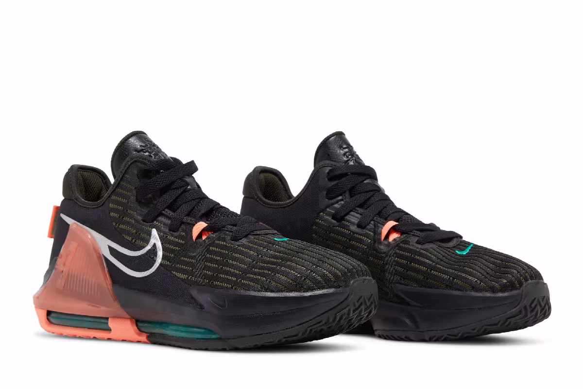 Nike LeBron Witness 6 GS Black Crimson Pulse, view 9