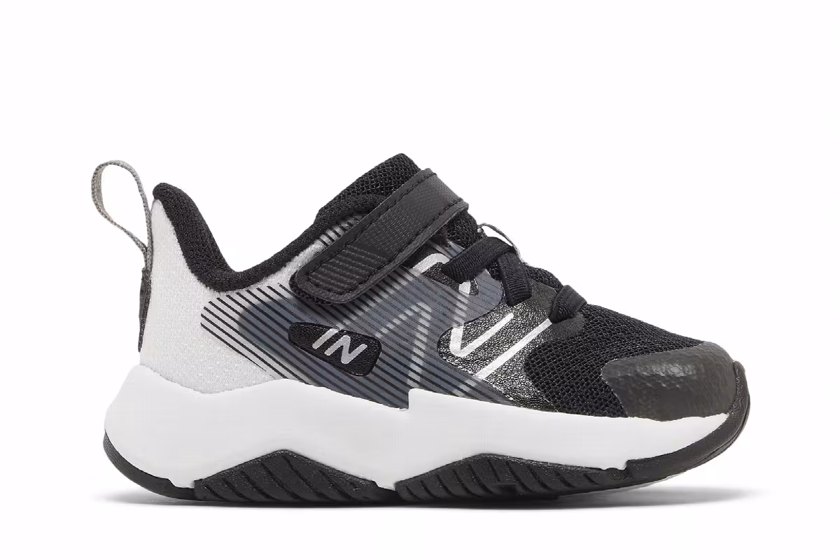 New Balance Rave Run v2 Bungee Lace Toddler Black White, view 2