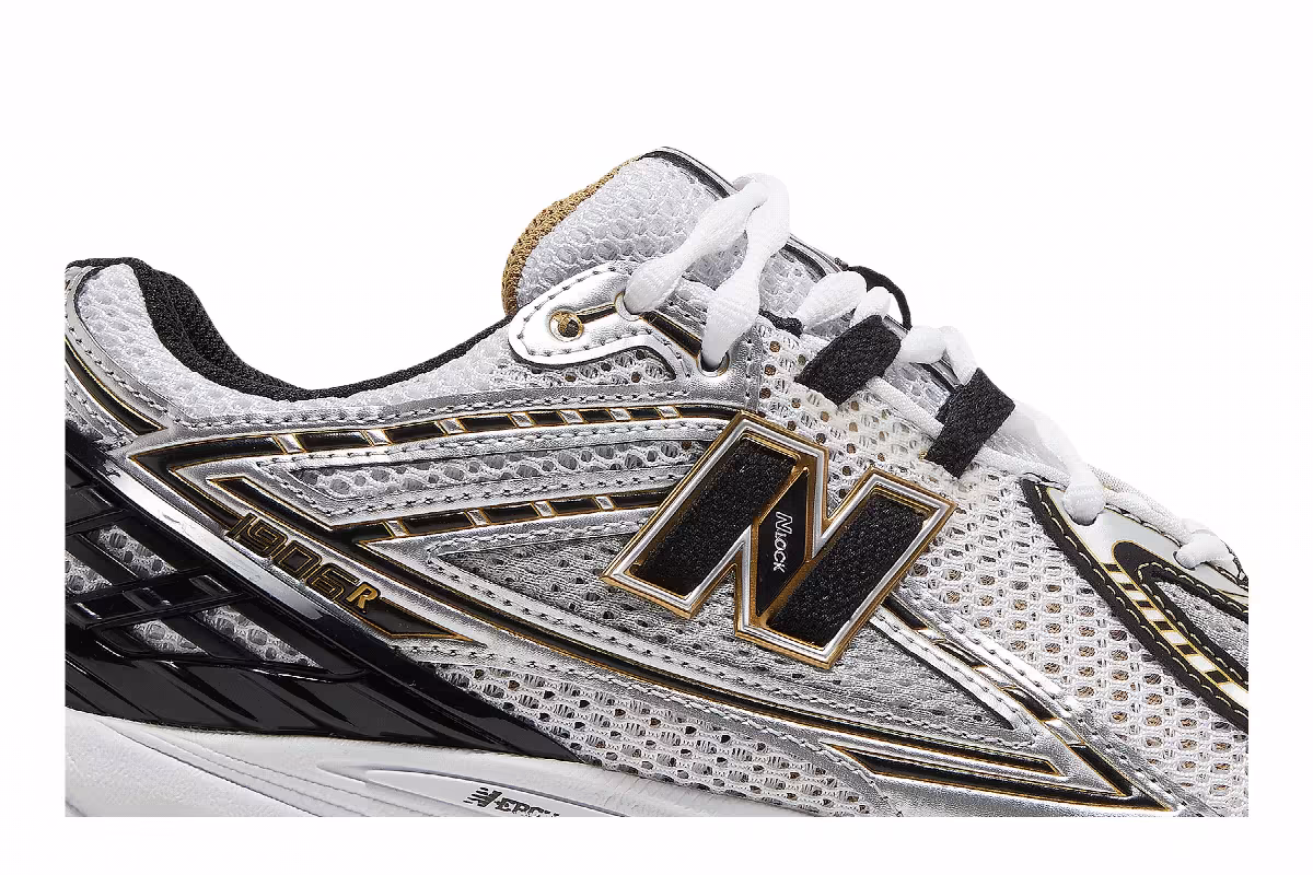 New Balance 1906R Metallic Silver Metallic Gold, view 3