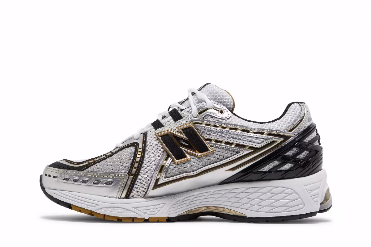 New Balance 1906R Metallic Silver Metallic Gold, view 4