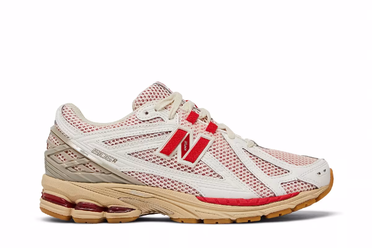 New Balance 1906R Sea Salt True Red, view 2